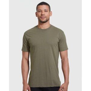 TRUE‎ CLASSIC Military Green Crew Neck T-Shirt - Size 2XL
